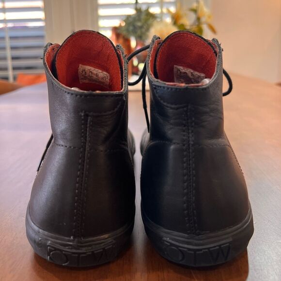 Vans OTW Stove Pipe Black Leather Sneakers Men’s 7.5 Mid-Top Casual Skate Style - Picture 3 of 10